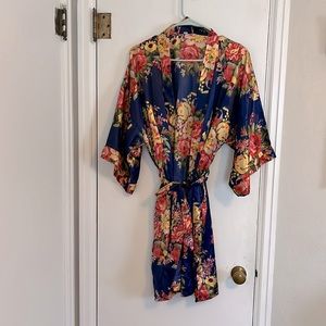 Silk Floral Robe